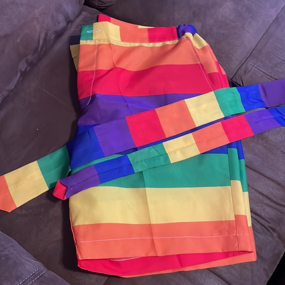 Happy hour rainbow 🌈 she shorts and tie brand new - Picture 3 of 3